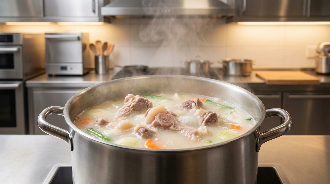 【本炊き】二郎系スープの作り方｜5時間で白濁させる全手順